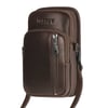 Leather Crossbody Phone Bag - Dark Brown