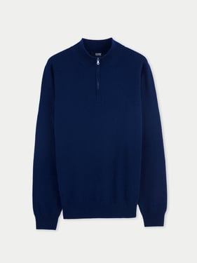 Essential Half-Zip Cashmere Sweater - 3XL / Navy / MK07-1479