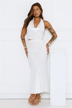 Inspo Maxi Skirt White