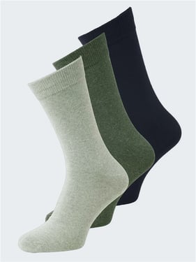 Jack & Jones Max 3-Pack Solid Socks - Olive - One