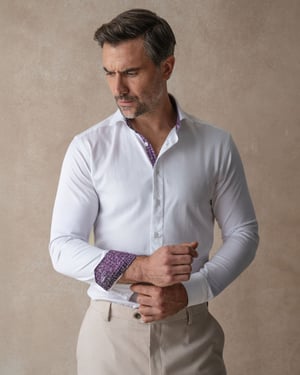 White with Pink Mathematician Accents Shirt