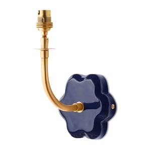 Primrose wall fitting in navy lacquered wood