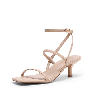 DREAM PAIRS Women   s Strappy Kitten Heel Sandals