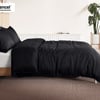 QE Home 350TC BeechBliss TENCEL™ Modal Duvet Cover in Black, Queen