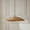 Smaller Crumple pendant light in brass