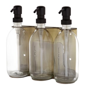 Gold Triple Wall Mounted Soap Dispenser