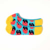 Have Fun Yellow/Red - Yellow No-show Sock