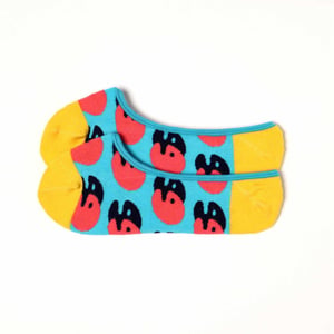 Have Fun Yellow/Red - Yellow No-show Sock
