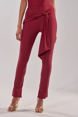 AKIRA Izzy Seamless Legging | Burgundy | Size XL