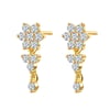 Radiant Bloom Drop Earrings Sterling Silver