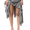 STRIPED JERSEY SKIRT - L