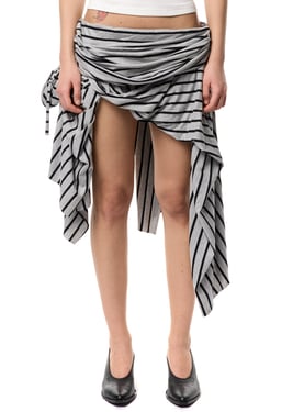 STRIPED JERSEY SKIRT - XL