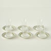 Lemoncello Tea Glass Set with Saucers (6-Piece)