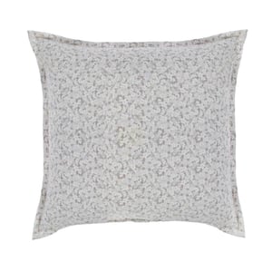 June Cotton Euro Sham   Ocean /  Grey