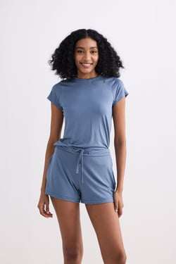 Essential Short Sleeve Tee in Blue - Arctic Sea / S