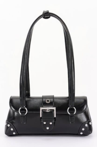 Women's Handbag Metal Studded Shoulder Bag - CHELSEA - BYMANYC ® New York