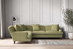 nkuku Deni Left Hand Corner Sofa | Make To Order | Super Grand | Brera Linen Sage