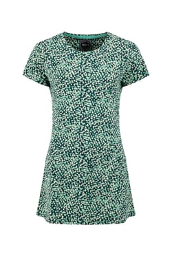 Weird Fish Sidra Printed Jersey Slub Tunic Deep Teal Size 8