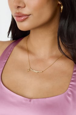 18k Gold Plated Star Landing Necklace Gold