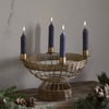 nkuku Sangala Candle Holder | Christmas Decorations | One Size | Antique Brass