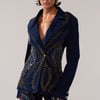 AKIRA Cheyenne Studded Denim Blazer | Size 1X
