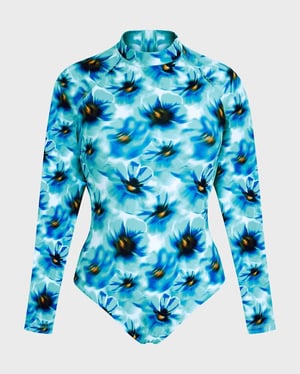 Vilebrequin - Women Uv Protection One-piece Rashguard Poppies - Rashguard - Lexane - Blue - Size M