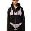 TROMPE L'OEIL ZIP HOODIE - S