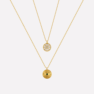 Compass Layered Necklace Set