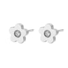 Petite Flower Stud Earrings Silver