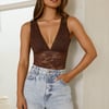 Gentle Power Lace Bodysuit Brown