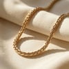 Interwoven Majesty Gold Plated Bold Statement Necklace Luxe
