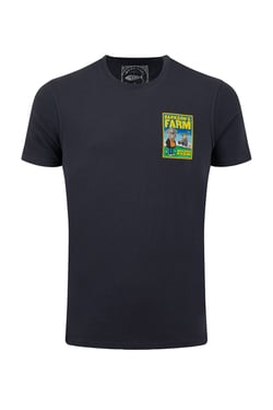 Weird Fish Barkson Farm Back Print Artist T-Shirt Navy Size 5XL