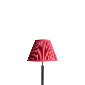 25cm empire shade in ruby silk with velvet tape