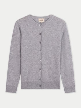 Timeless Cashmere Crewneck Cardigan - XL / high rise / WK1071-1299/0000