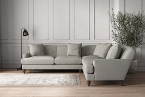 nkuku Deni Large Corner Sofa | Make To Order | Brera Linen Smoke