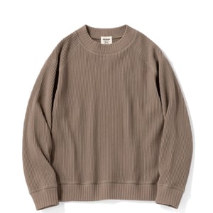Jackman Waffle Mid-Neck Sepia