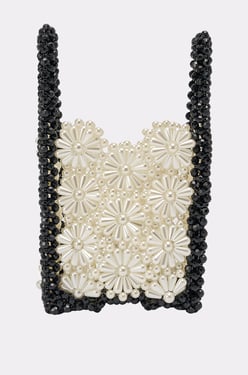 AKIRA All Night Long Beaded Bag | Black