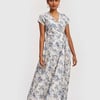 Maxi Wrap Dress - Azure Waves / XL