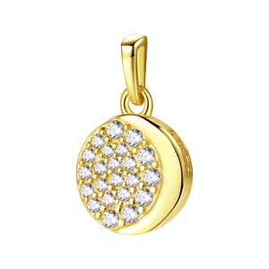 Moon Pendant Sterling Silver Gold