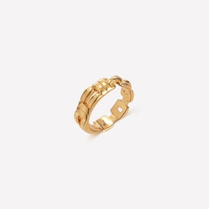 Rome Chain Rings - Gold - 7