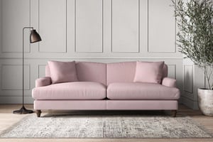 nkuku Deni Sofa | Make To Order | Grand | Recycled Cotton Lavender