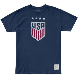 Men's Original Retro Brand USWNT 4 Star Vintage Crest Navy Tee / S