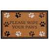 Wipe Your Paws Border Coir Doormat - 45x75cm