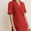 Rust Tailored Asymmetric Mini Dress