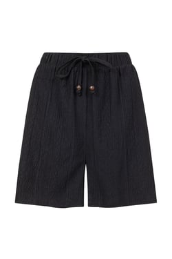 Weird Fish Mima Broderie Stretch Travel Shorts Black Size 10