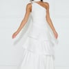 Cara One Shoulder Maxi Dress White