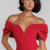 Goddiva Bardot Corset Top - Red