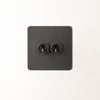 Lucian two gang 2 way toggle switch in bronze