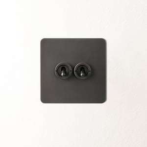 Lucian two gang 2 way toggle switch in bronze