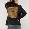 Party Back Tuxedo - Gold Sequin